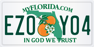 FL license plate EZOY04