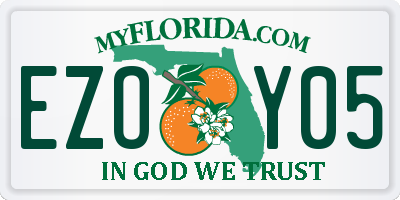 FL license plate EZOY05