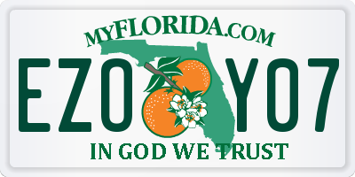 FL license plate EZOY07