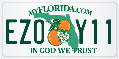 FL license plate EZOY11