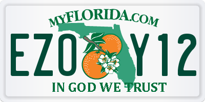 FL license plate EZOY12