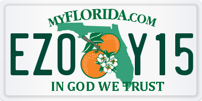 FL license plate EZOY15