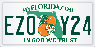 FL license plate EZOY24