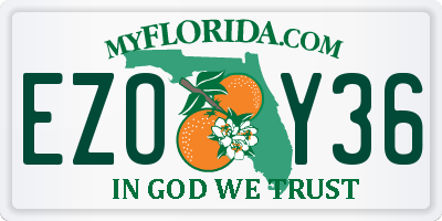 FL license plate EZOY36