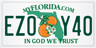 FL license plate EZOY40