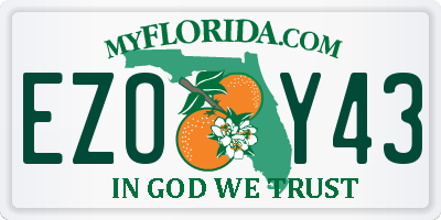 FL license plate EZOY43