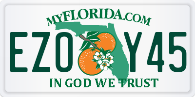 FL license plate EZOY45