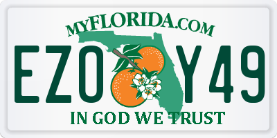 FL license plate EZOY49