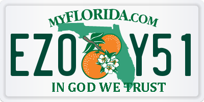 FL license plate EZOY51