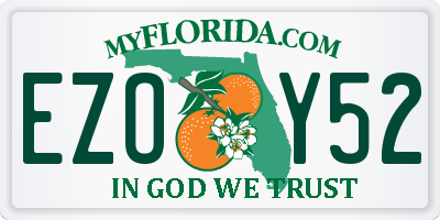 FL license plate EZOY52