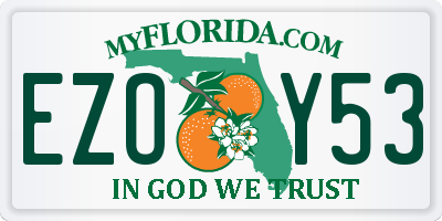 FL license plate EZOY53