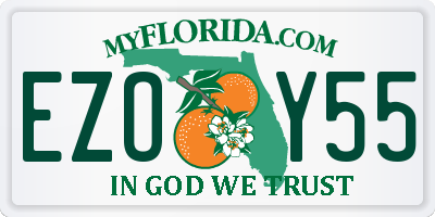 FL license plate EZOY55