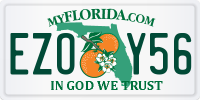 FL license plate EZOY56