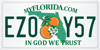 FL license plate EZOY57