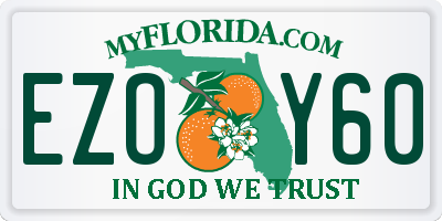 FL license plate EZOY60