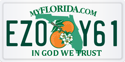 FL license plate EZOY61