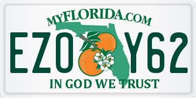 FL license plate EZOY62