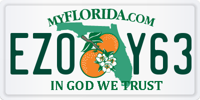 FL license plate EZOY63