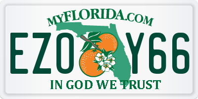 FL license plate EZOY66