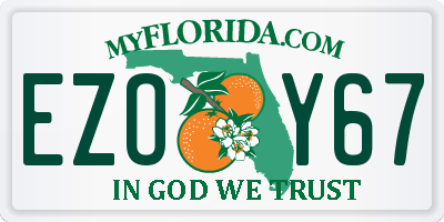 FL license plate EZOY67