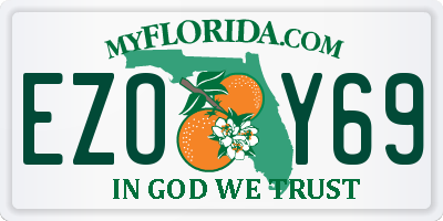 FL license plate EZOY69