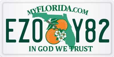 FL license plate EZOY82