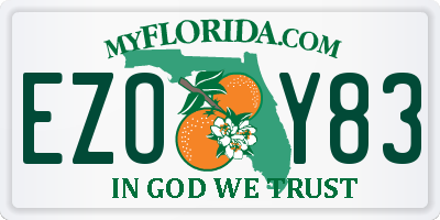 FL license plate EZOY83