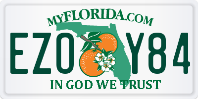 FL license plate EZOY84