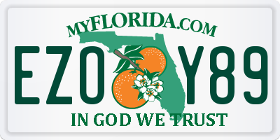 FL license plate EZOY89