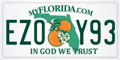 FL license plate EZOY93