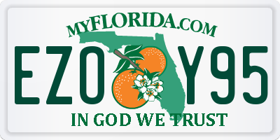 FL license plate EZOY95