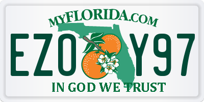 FL license plate EZOY97