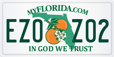 FL license plate EZOZ02