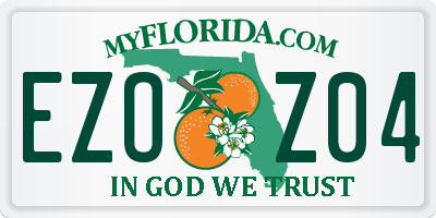 FL license plate EZOZ04