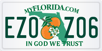 FL license plate EZOZ06