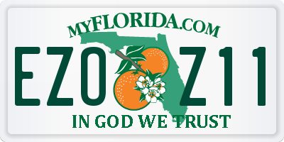 FL license plate EZOZ11