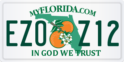 FL license plate EZOZ12