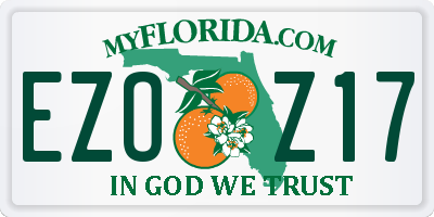 FL license plate EZOZ17