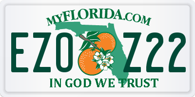 FL license plate EZOZ22