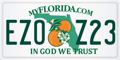 FL license plate EZOZ23