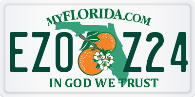 FL license plate EZOZ24