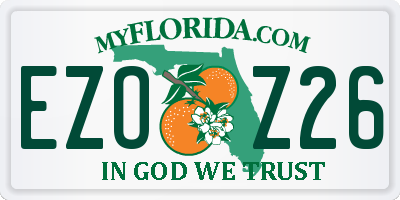 FL license plate EZOZ26