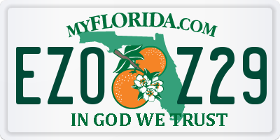 FL license plate EZOZ29