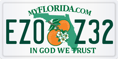 FL license plate EZOZ32