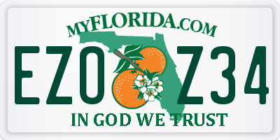 FL license plate EZOZ34