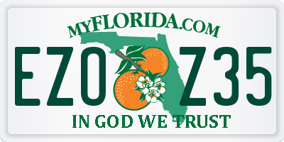 FL license plate EZOZ35