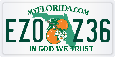 FL license plate EZOZ36