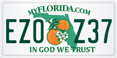 FL license plate EZOZ37