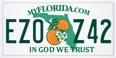 FL license plate EZOZ42