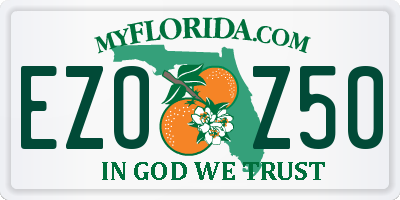 FL license plate EZOZ50